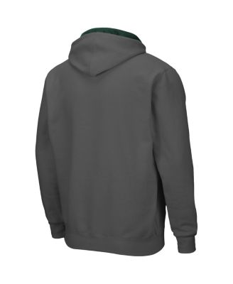 Men's Charcoal Charlotte 49ers Arch Logo 3.0 Full-Zip Hoodie