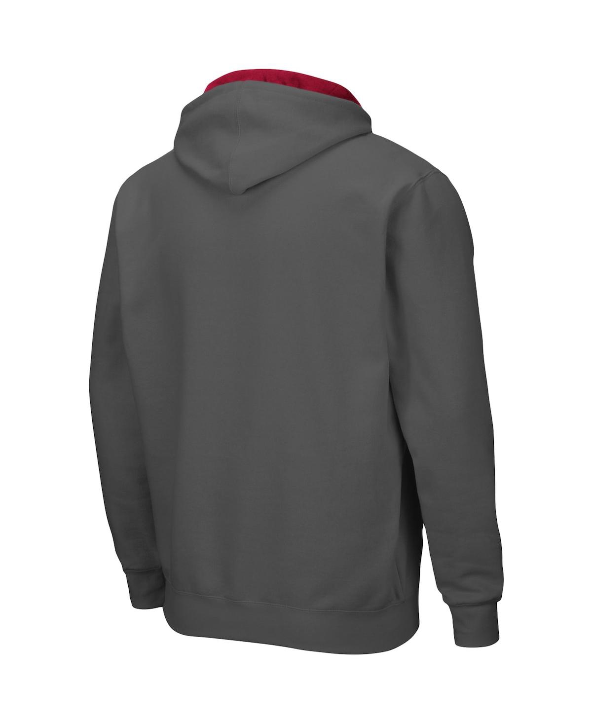 Colosseum Men's  Charcoal Washington State Cougars Arch Logo 3.0 Full-zip Hoodie In Charcoal