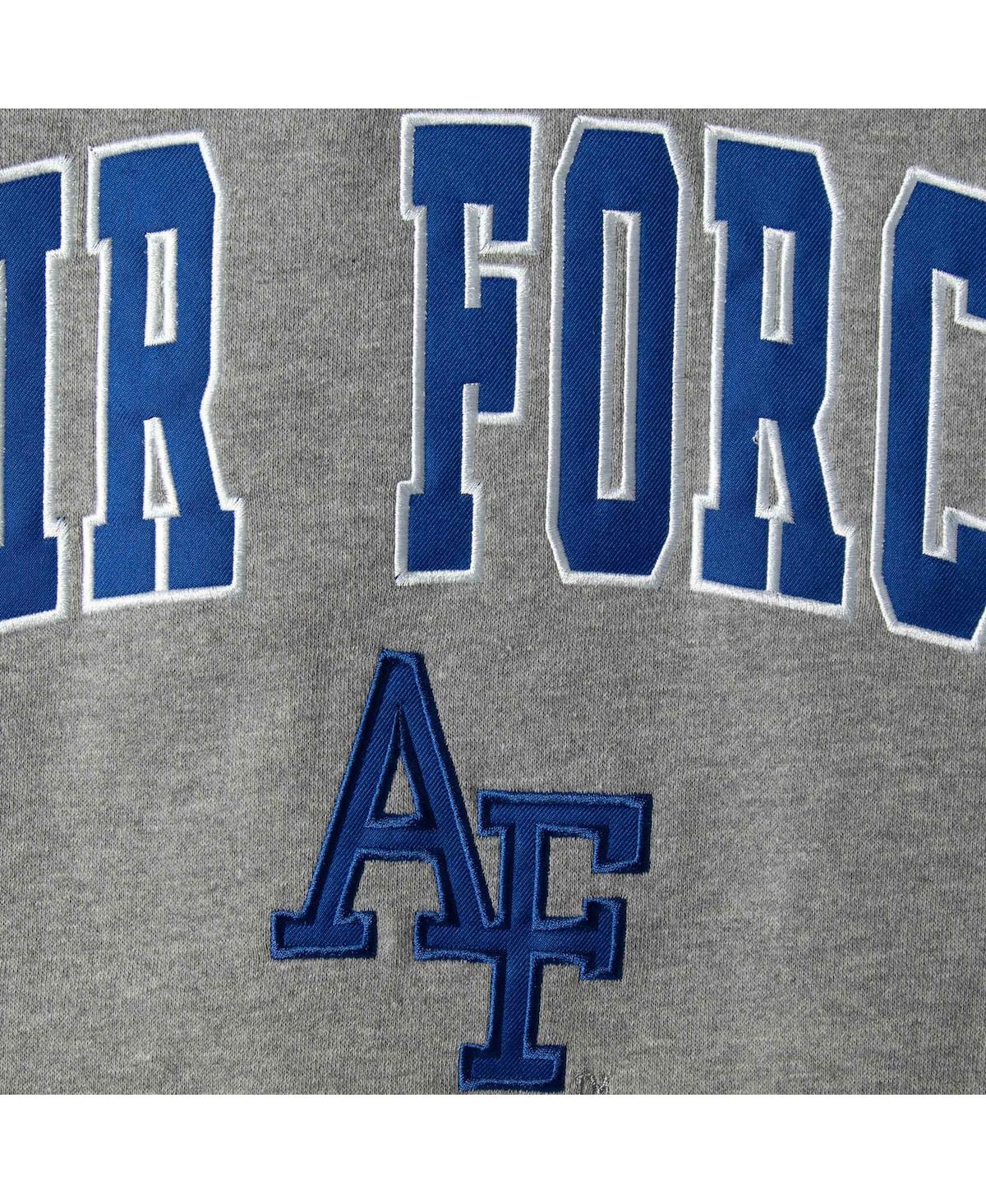 Colosseum Men's Heathered Gray Air Force Falcons Arch Logo Sweatshirt In Heathered Gray