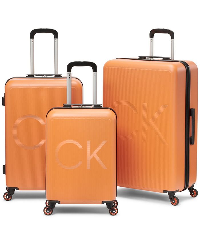 Calvin Klein Vision Suitcase Set, 3 Piece - Orange