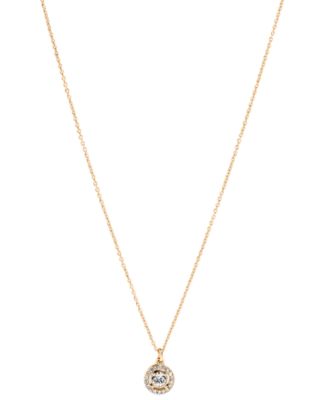 COACH Crystal Halo Pendant Necklace, 16