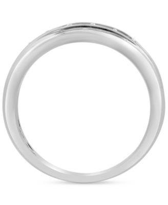 EFFY&reg; Men's Diamond Ring (1/6 ct. t.w.) in Sterling Silver (Also available 14k Gold-Plated Sterling Silver)