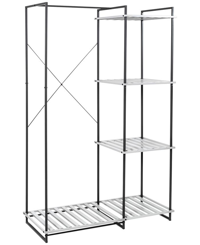 Honey Can Do Freestanding Metal Open Closet Wardrobe Macy's