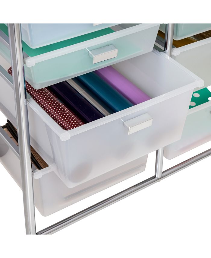 Honey Can Do Chrome Rolling Craft Storage Cart with 12 Drawers Macy's