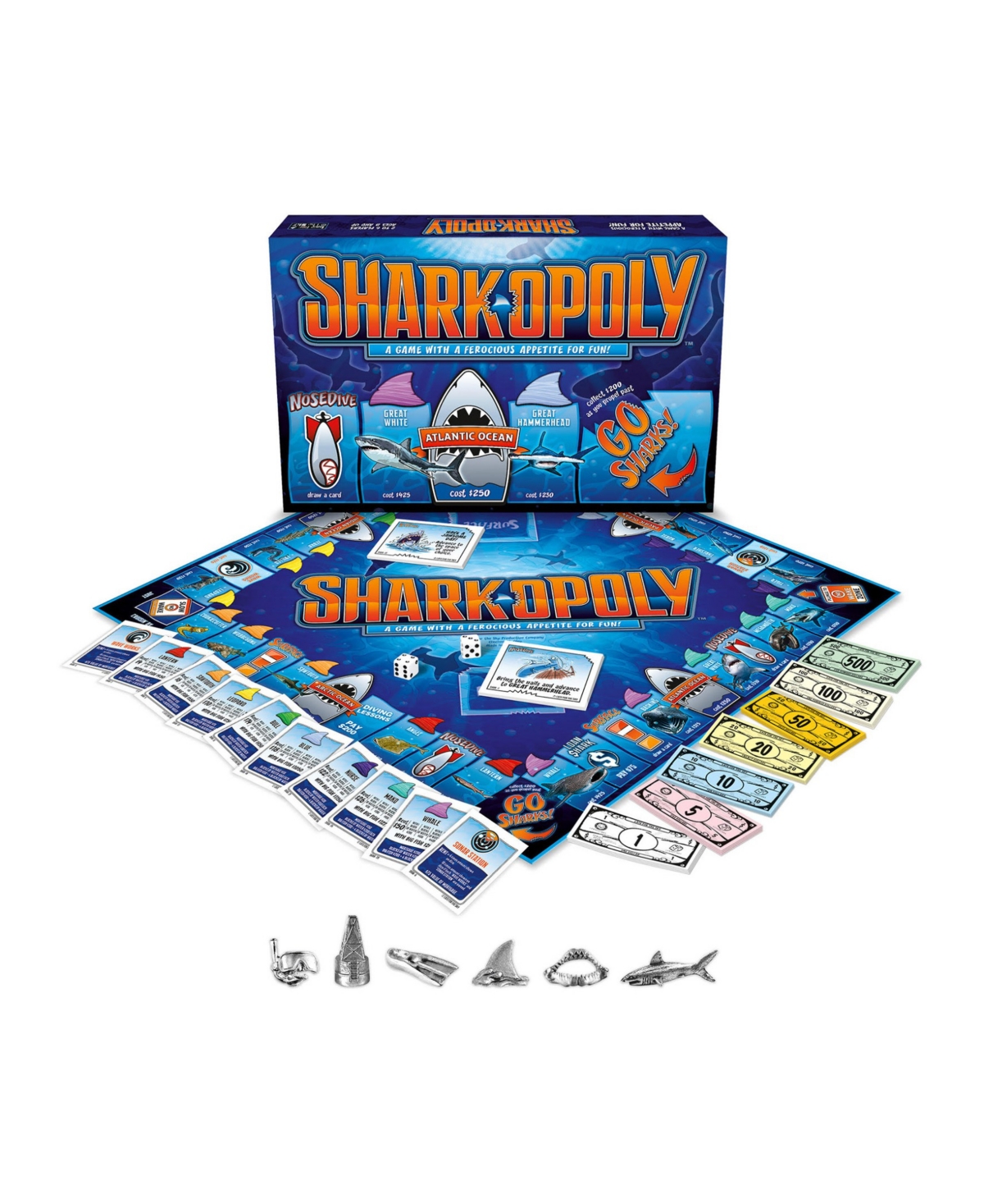 Late For The Sky Kids' Shark-opoly Board Game In Multi