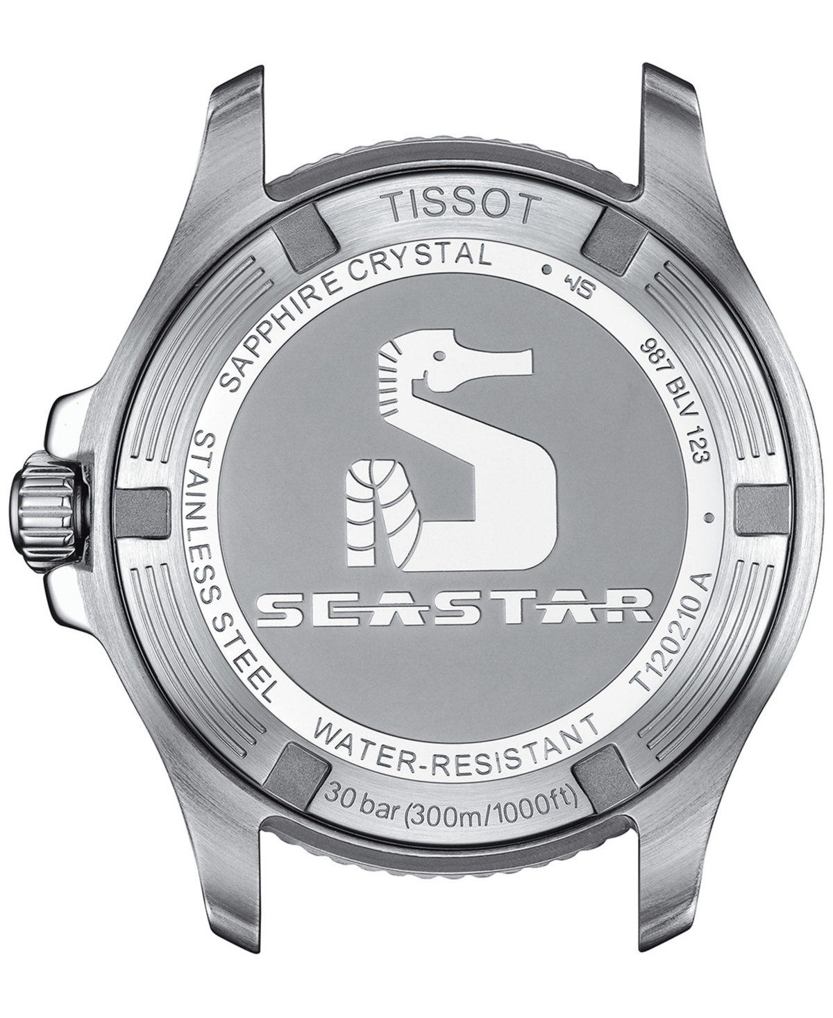 Shop Tissot Unisex Seastar Silver-tone Stainless Steel Bracelet Watch 36mm In Grey