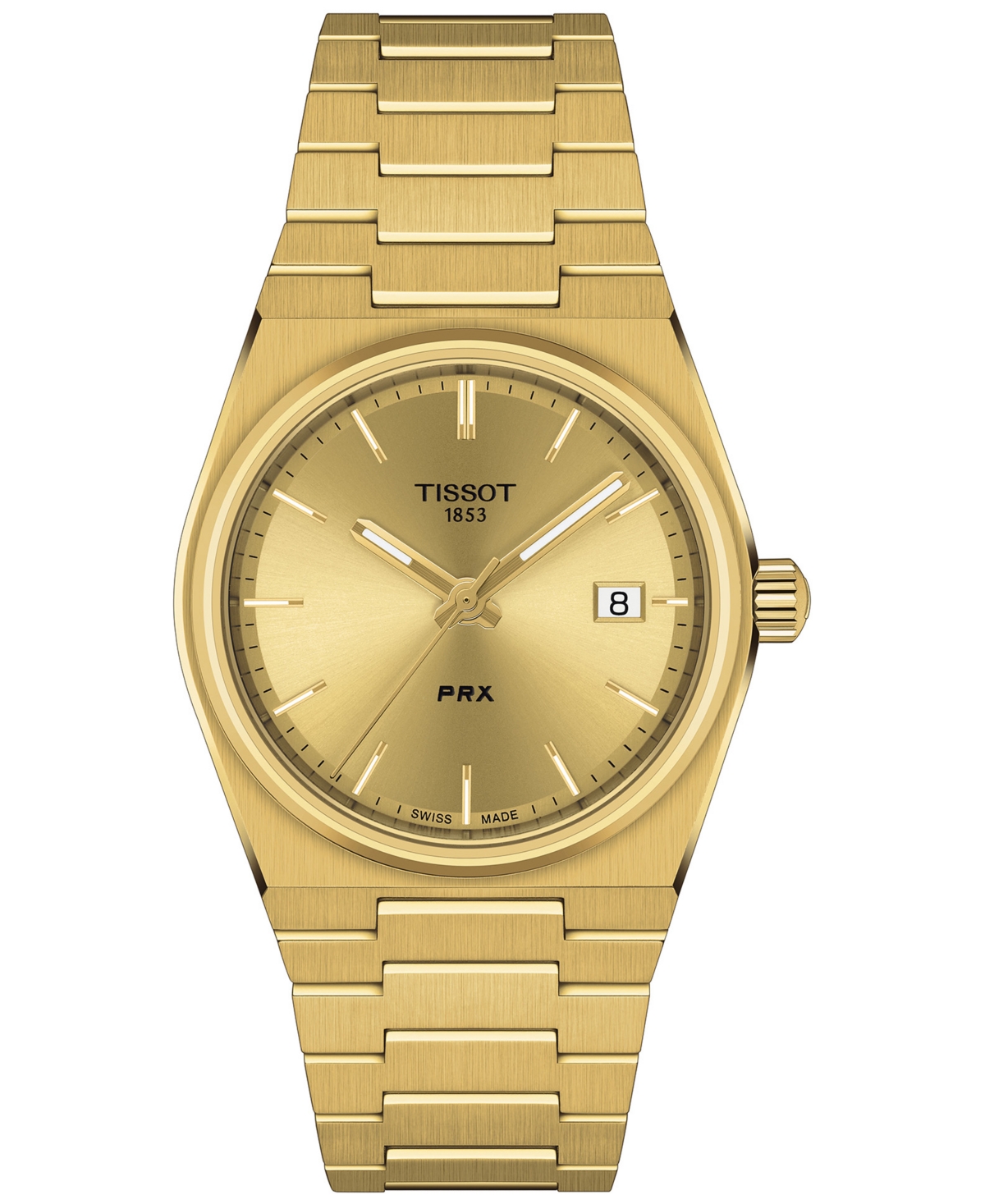 Tissot Unisex Prx Gold-tone Stainless Steel Bracelet Watch 35mm