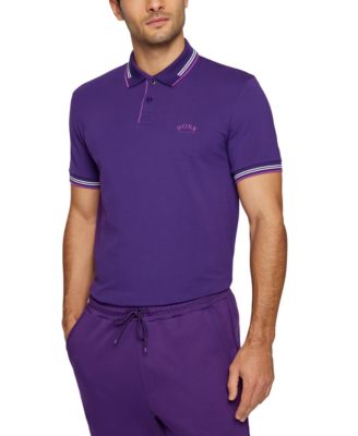 hugo boss purple polo shirt