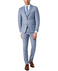 Men's Skinny-Fit Infinite Stretch Solid Vested Suit Separates 