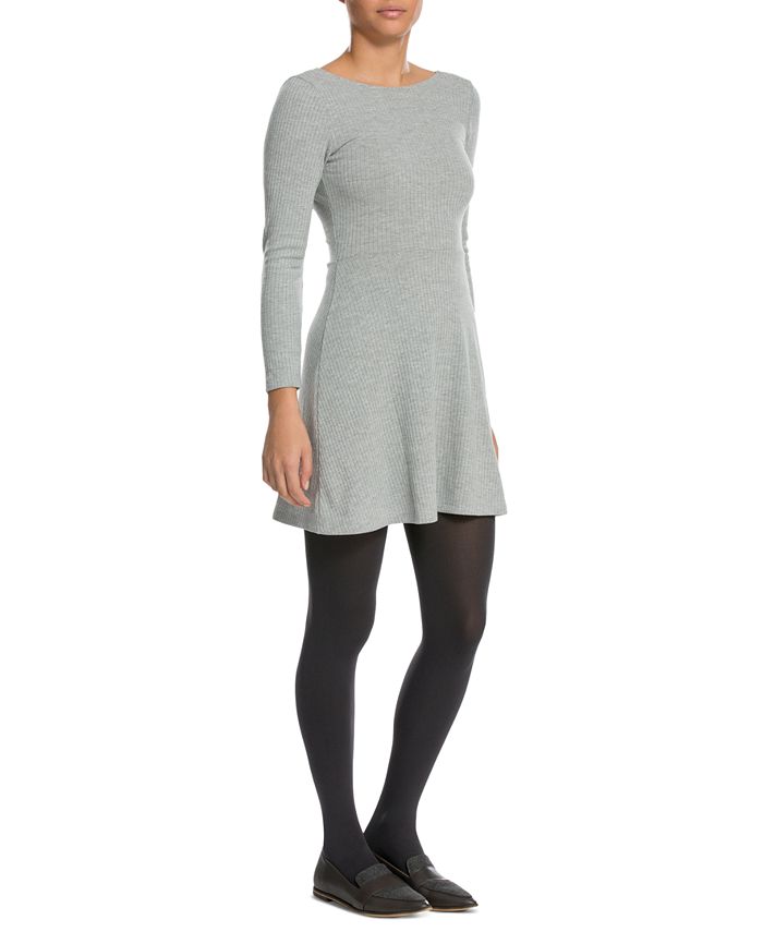Spanx FH0615 Gray Marled All Day Shaping Tights - MSRP $28