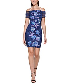 Embroidered Floral Bodycon Dress