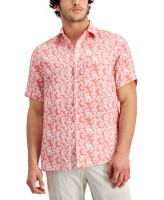 Palm-Print Linen Shirt, Created 
