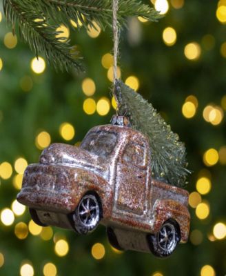 5.75" Retro Mercury Glass Country Rustic Pickup Truck Christmas Ornament