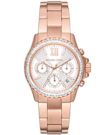 Women's Everest Chronograph Rose Gold-Tone Stainless Steel Bracelet Watch 36mm