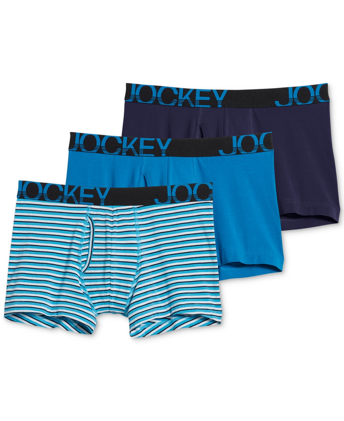 ActiveStretch 4" Boxer Brief - 3 Pack - Extra Truquoise/z Stripe/pebble
