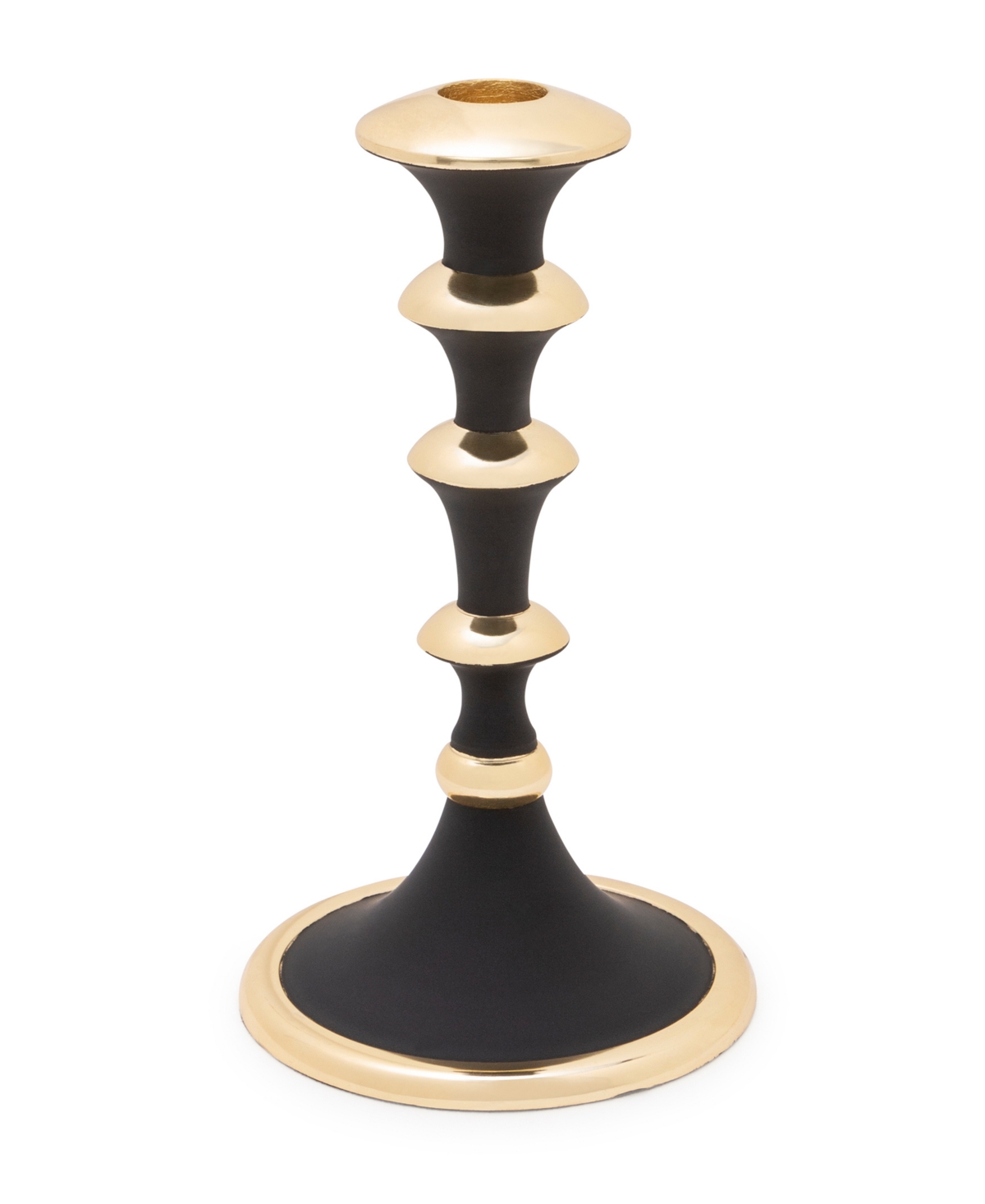 Classic Touch 12.25" Candlestick In Gold-tone,black