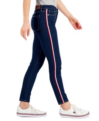 side stripe pants jeans