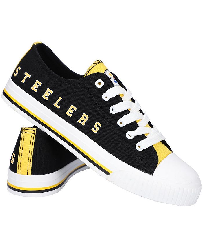 FOCO Men's Pittsburgh Steelers Tonal Wordmark Canvas Shoe - Macy's