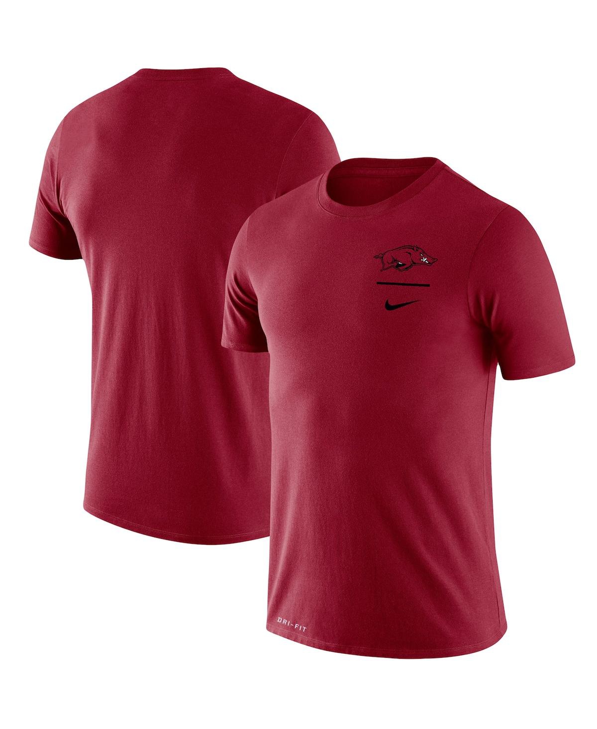 Men's Nike Cardinal Arkansas Razorbacks Logo Stack Legend Performance T-shirt
