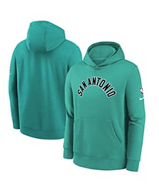 Youth Boys Teal San Antonio Spurs 2021/22 City Edition Essential Pullover Hoodie