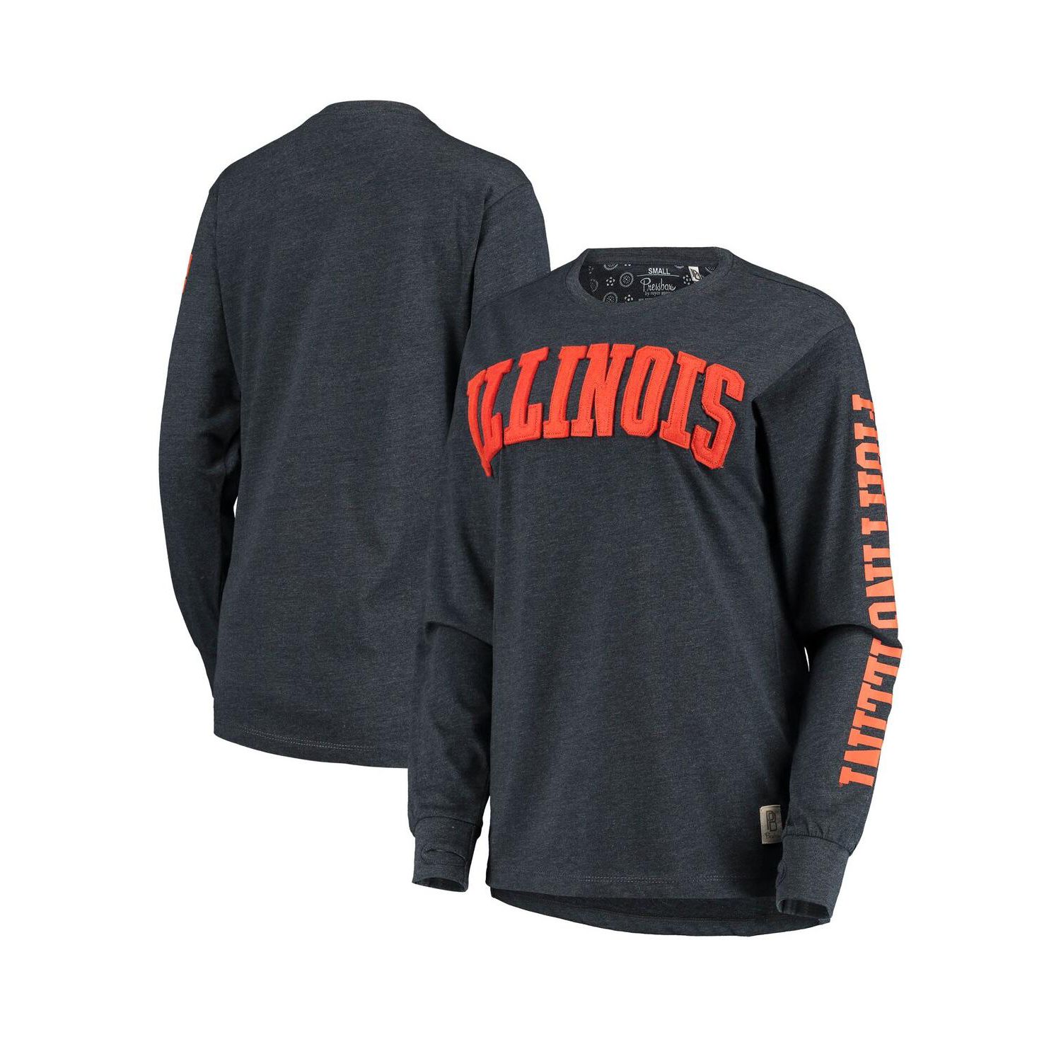 Women's Navy Illinois Fighting Illini Two-Hit Canyon Long Sleeve T-shirt