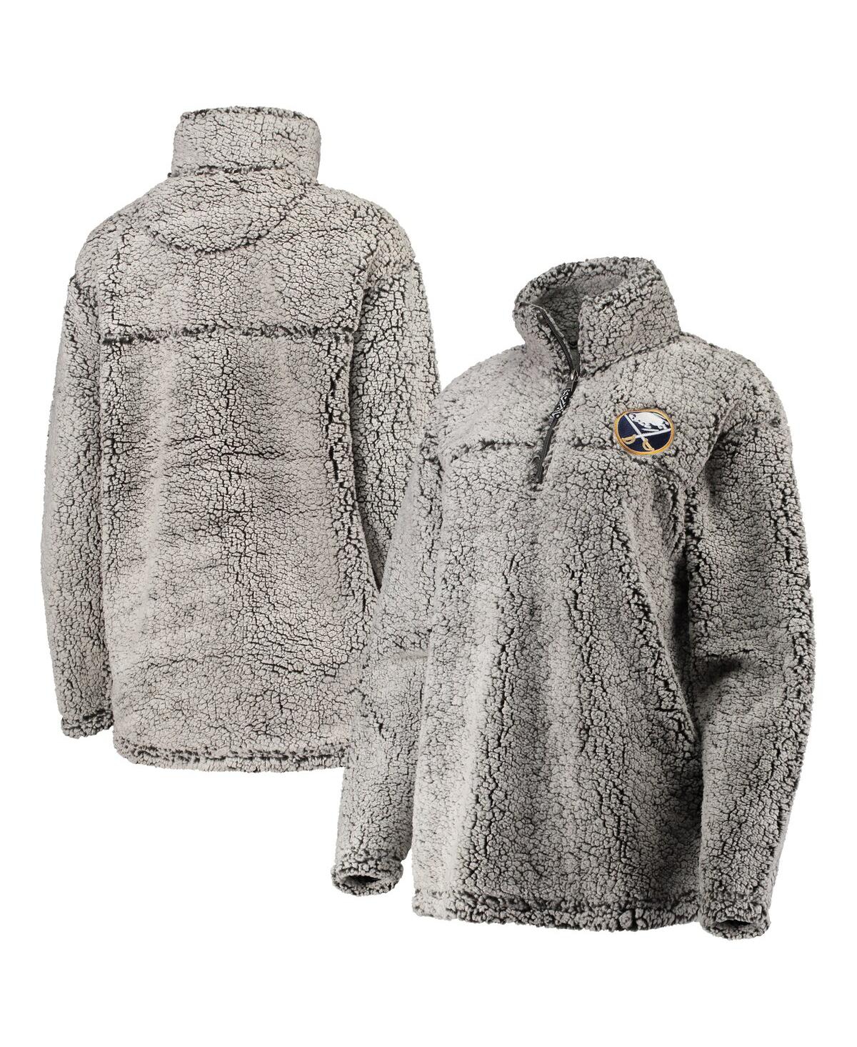 Women's G-iii 4Her by Carl BanksBuffalo Sabres Sherpa Quarter-Zip Pullover Jacket - Gray