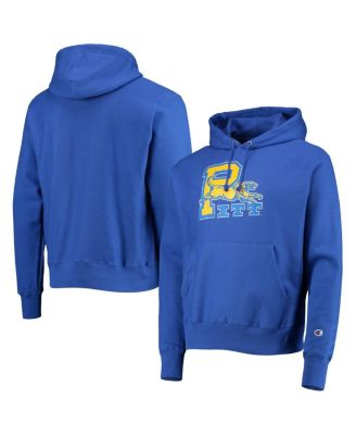 Men's Royal Pitt Panthers Vault Logo Reverse Weave Pullover Hoodie