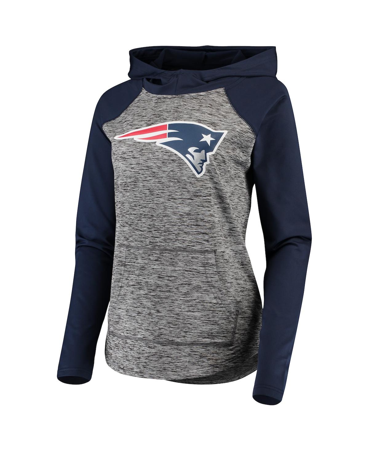 Shop G-iii 4her By Carl Banks Women's  Heathered Gray, Navy New England Patriots Championship Ring Pullove In Heathered Gray,navy