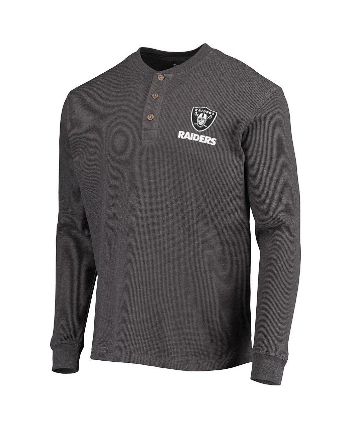 Dunbrooke Men's Charcoal Washington Commanders Logo Maverick Thermal Henley Long Sleeve T Shirt