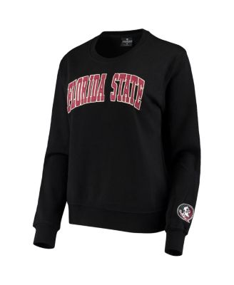 Women's Black Florida State Seminoles Campanile Pullover Sweatshirt