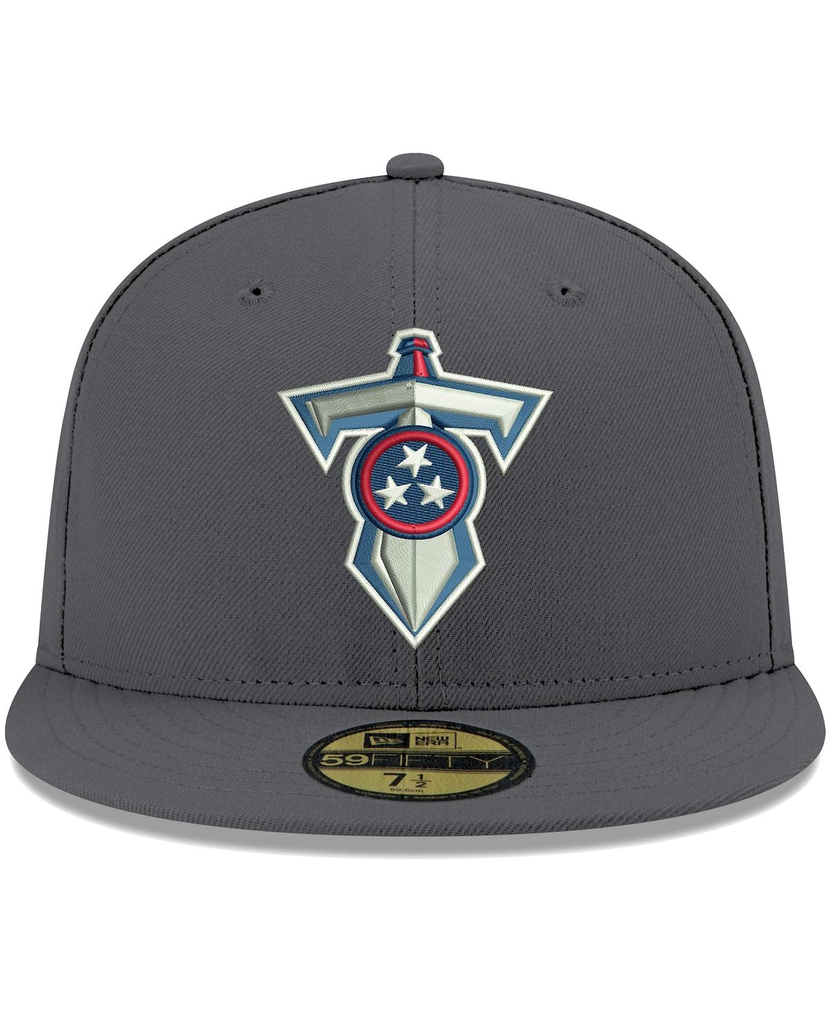Shop New Era Men's  Graphite Tennessee Titans Alternate Logo Storm Ii 59fifty Fitted Hat