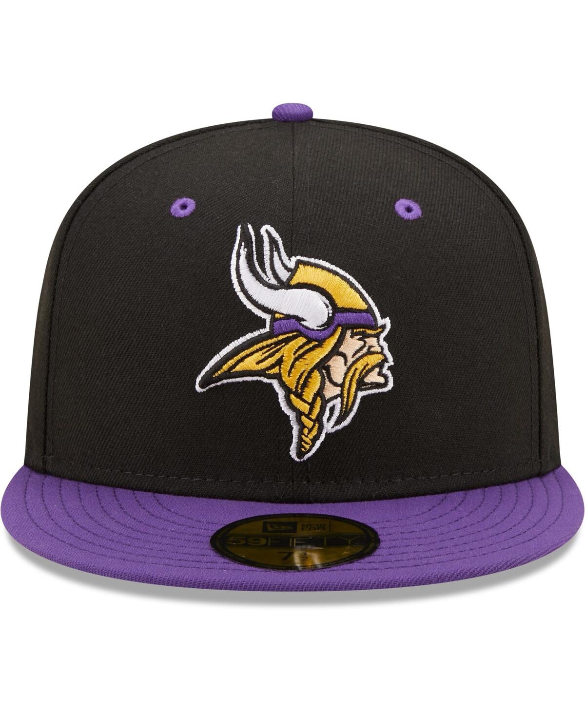 Men's New Era Purple Minnesota Vikings Two-Tone Flipside 59Fifty Fitted Hat - Purple