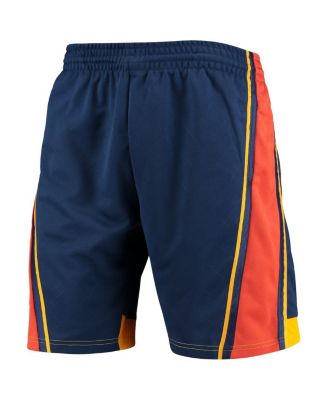 Men's Navy Golden State Warriors 2009 Hardwood Classics 75th Anniversary Swingman Shorts