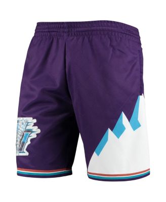 Men's Mitchell Ness Purple Utah Jazz 1996 Hardwood Classics 75th Anniversary Swingman Shorts