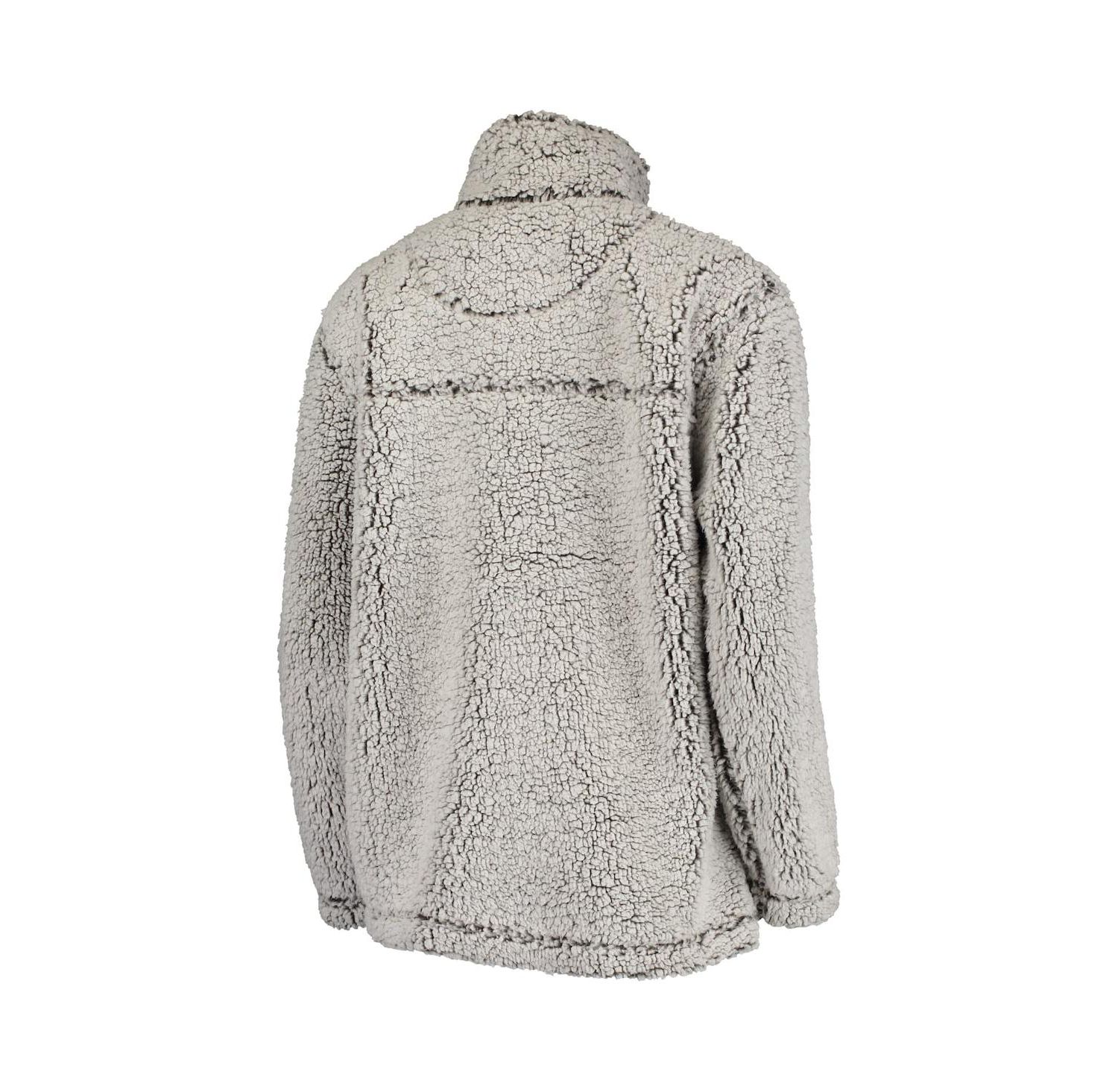 Women's Gray Los Angeles Kings Sherpa Quarter-Zip Pullover Jacket