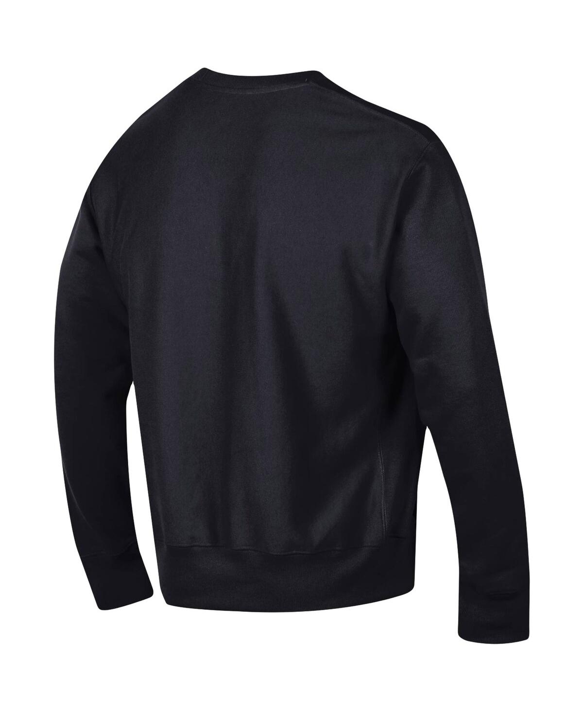 Shop Champion Men's  Black Army Black Knights Arch Reverse Weave Pullover Sweatshirt