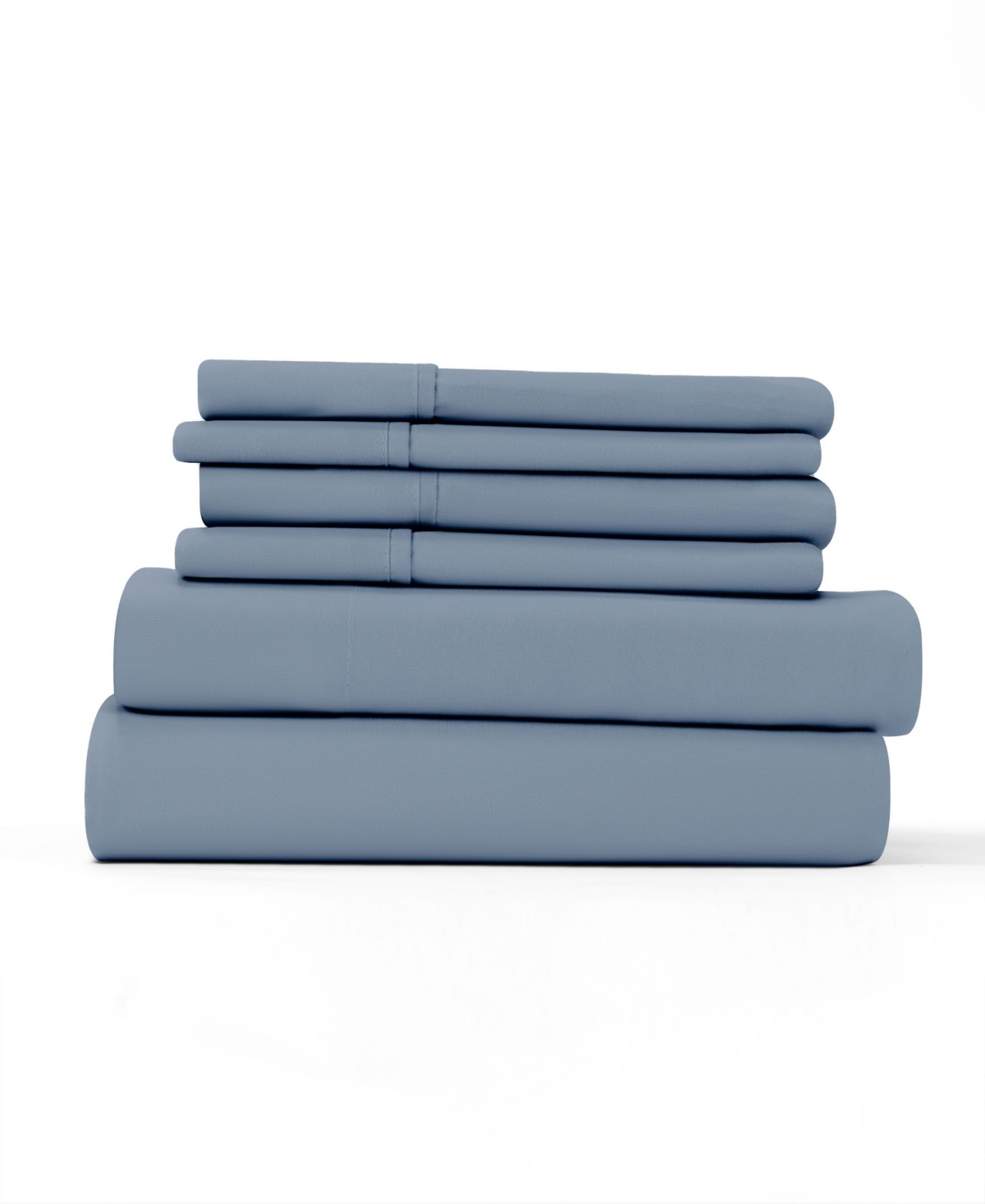Ienjoy Home Solids In Style By The Home Collection 6 Piece Bed Sheet Set, Full Bedding In Stone