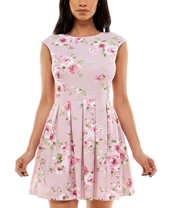 Emerald Sundae Juniors' Printed Pleated ALine Dress Macy's