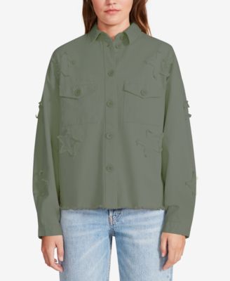 Bb Dakota Cotton Star Jacket In Olive 