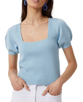 french connection flossy puff sleeve sweater