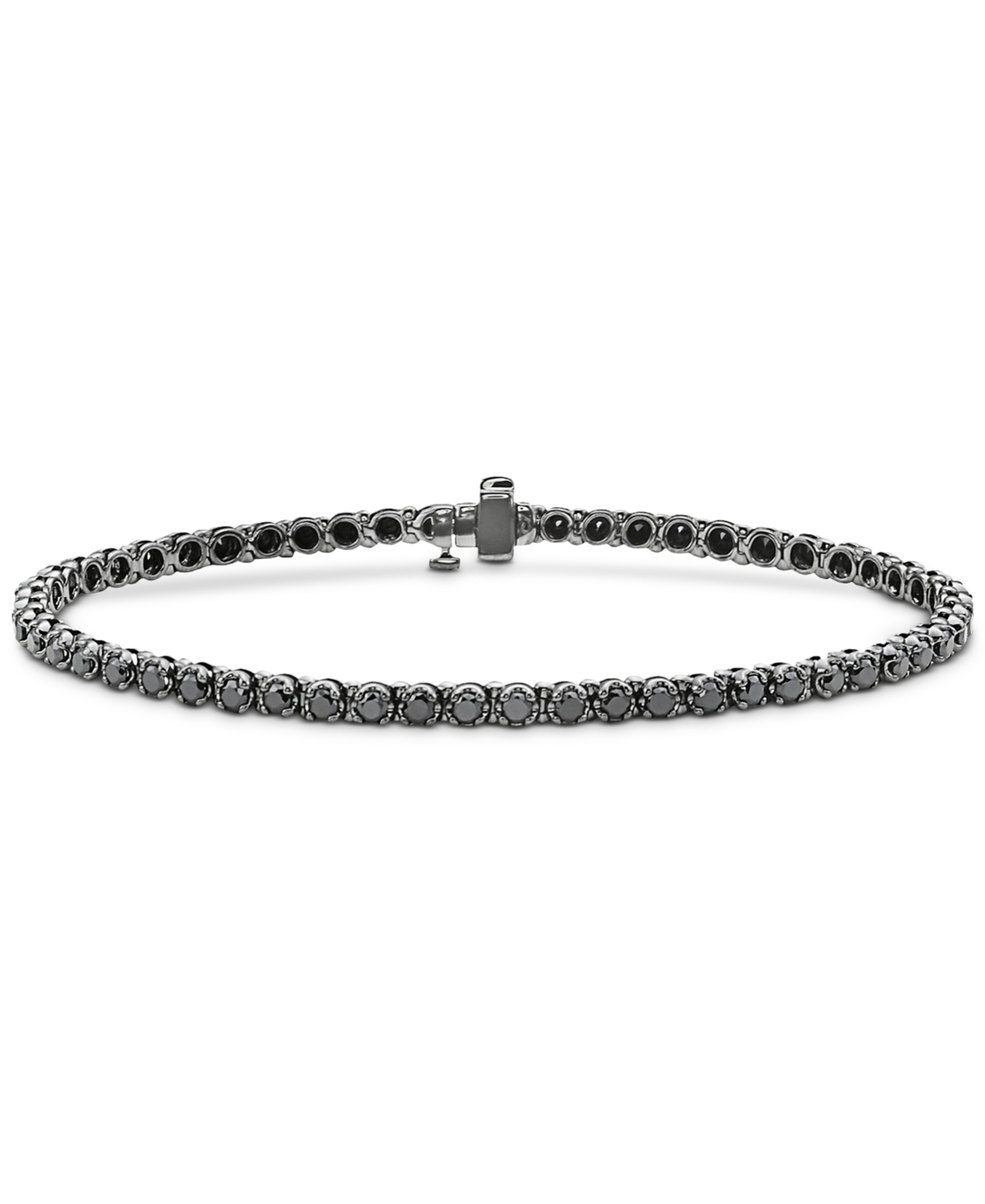 Men's Black Diamond Tennis Bracelet (5 ct. t.w.) in Black Rhodium-Plated Sterling Silver - Sterling Silver