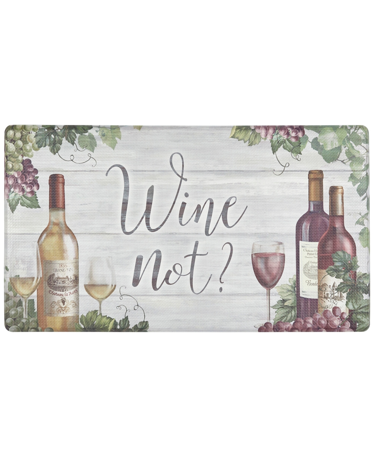 Global Rug Designs Cheerful Ways Wine Not 1'8" X 3' Area Rug In Gray,red