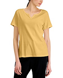 Cotton Split-Neck Top, Created for Macy's