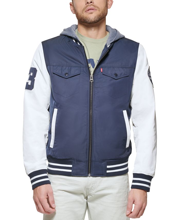 Levi's Men's Varsity Bomber Hooded Jacket & Reviews - Coats & Jackets - Men  - Macy's