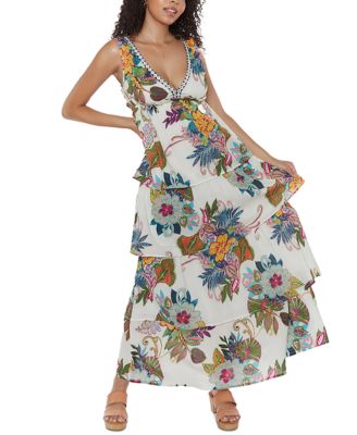 Raga Hibiscus Palms Cotton Dress