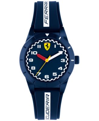 Ferrari - Kid's Red Rev Blue Silicone Strap Watch 34mm