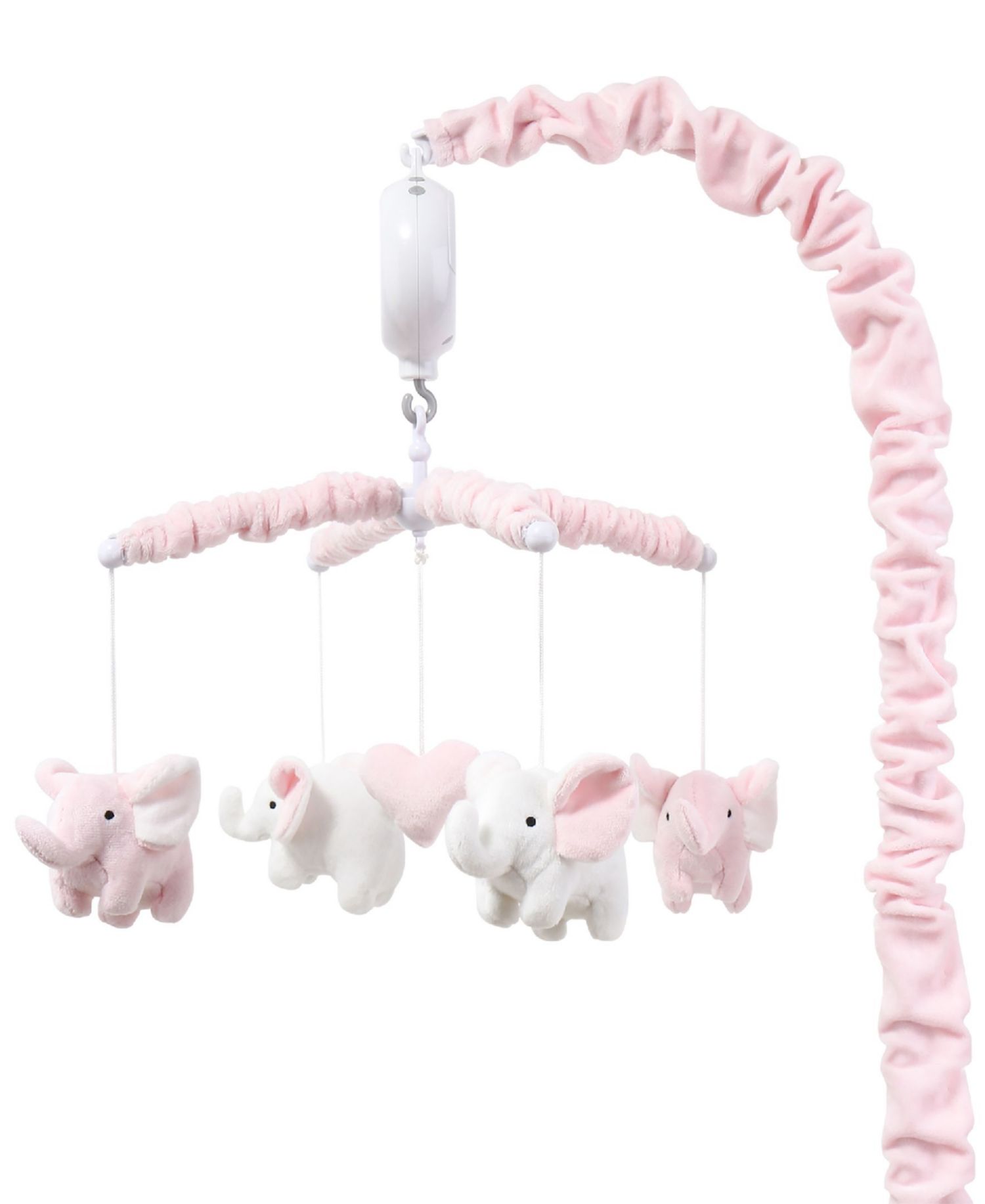 Baby Crib Mobile for Girls, Pink Elephant, Musical
