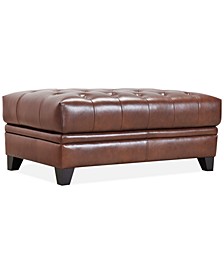 Ciarah Leather Storage Ottoman, Created for Macy's