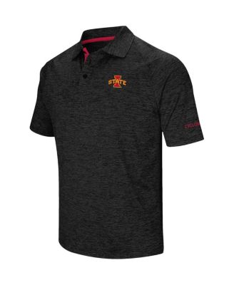 Men's Black Iowa State Cyclones Down Swing Polo Shirt