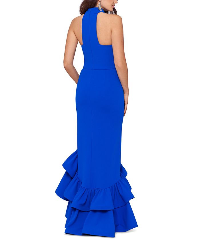 Betsy & Adam Ruffled High-Low Gown - Macy's